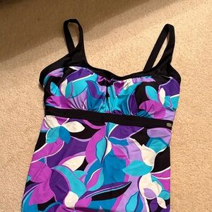 ZeroXposur Women's Swimwear in Purple and Blue- Tankini - XXL 16